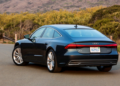 The official presentation of the five -door coupe Audi A7 Sportback occurred in 2010 in Germany, the sale of a car in Moscow started in the fall of the same year. The car was created on the Audi A8 platform, it has a lightweight body of 20% consisting of aluminum, while the size of the car is quite large: the length is 4969 millimeters, the width is 1911 millimeters and a height of 1420 millimeters.